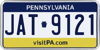PA license plate JAT9121