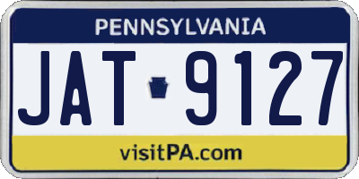PA license plate JAT9127