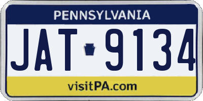 PA license plate JAT9134