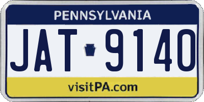 PA license plate JAT9140