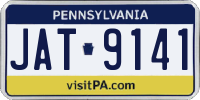 PA license plate JAT9141