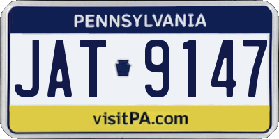 PA license plate JAT9147