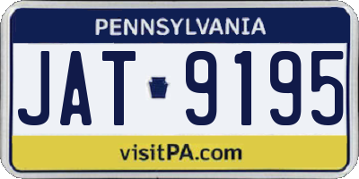 PA license plate JAT9195