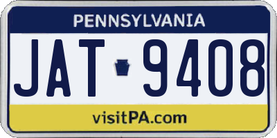 PA license plate JAT9408