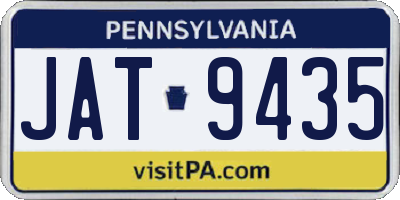 PA license plate JAT9435
