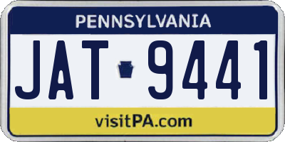 PA license plate JAT9441