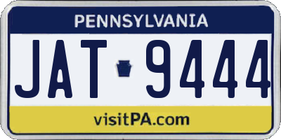 PA license plate JAT9444