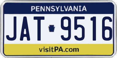 PA license plate JAT9516