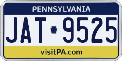 PA license plate JAT9525