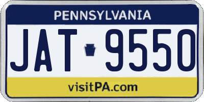 PA license plate JAT9550