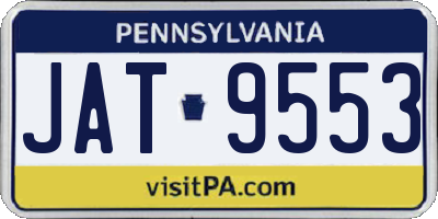 PA license plate JAT9553