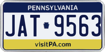 PA license plate JAT9563