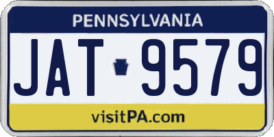 PA license plate JAT9579