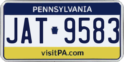 PA license plate JAT9583