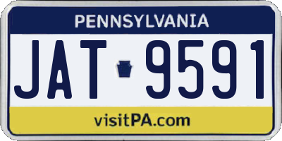 PA license plate JAT9591