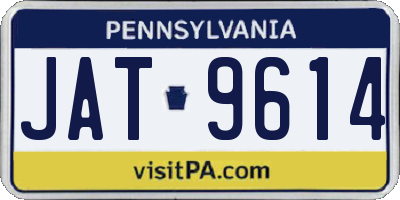 PA license plate JAT9614