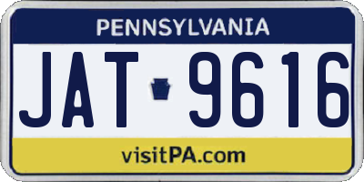 PA license plate JAT9616