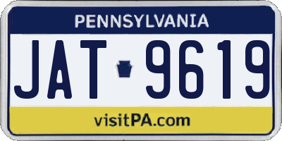 PA license plate JAT9619