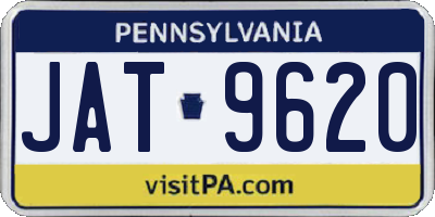 PA license plate JAT9620