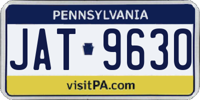 PA license plate JAT9630