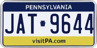 PA license plate JAT9644