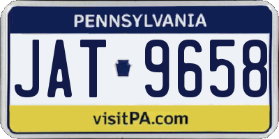 PA license plate JAT9658