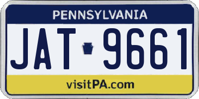PA license plate JAT9661