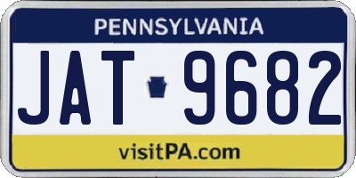 PA license plate JAT9682