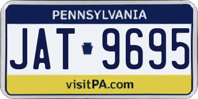 PA license plate JAT9695