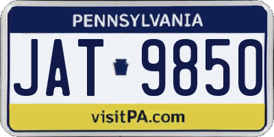 PA license plate JAT9850