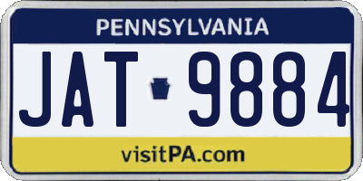 PA license plate JAT9884