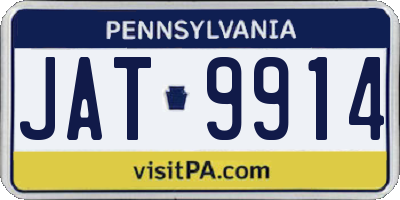 PA license plate JAT9914