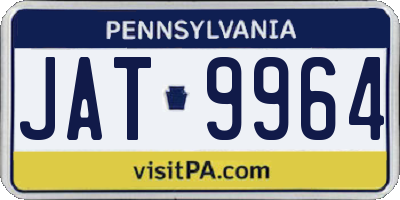 PA license plate JAT9964