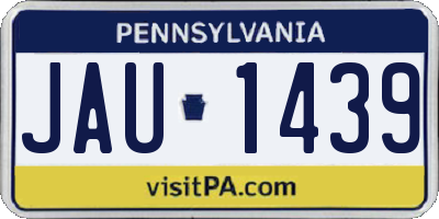 PA license plate JAU1439