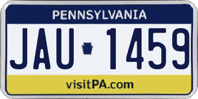PA license plate JAU1459