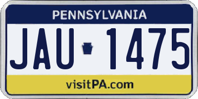 PA license plate JAU1475