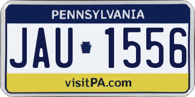PA license plate JAU1556