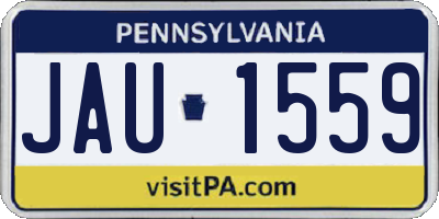 PA license plate JAU1559