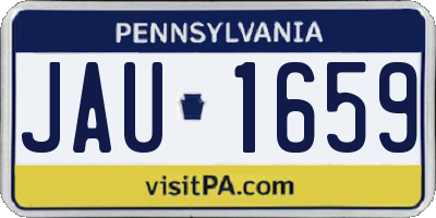 PA license plate JAU1659