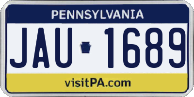 PA license plate JAU1689