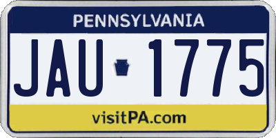 PA license plate JAU1775