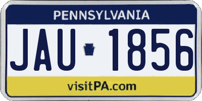 PA license plate JAU1856