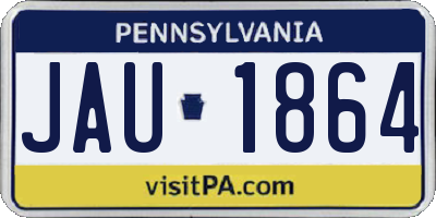 PA license plate JAU1864