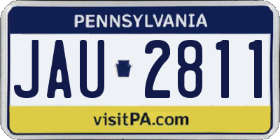 PA license plate JAU2811