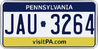 PA license plate JAU3264
