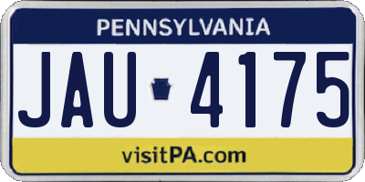 PA license plate JAU4175