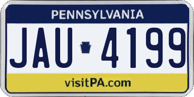 PA license plate JAU4199