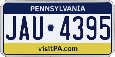 PA license plate JAU4395