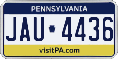 PA license plate JAU4436
