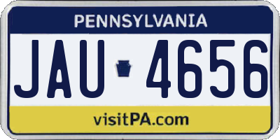 PA license plate JAU4656